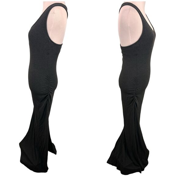 LeMarche By Naked Princess Black Halter Scoop Neck Maxi Dress Size Small - Picture 2 of 6